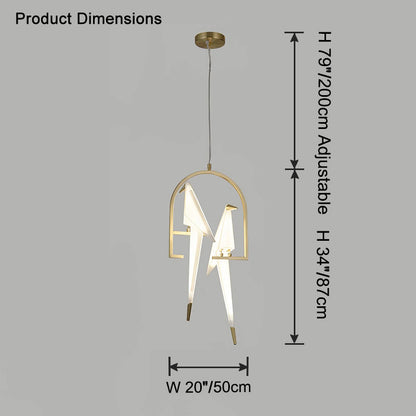 WOMO Bird Origami Pendant Light-WM2734