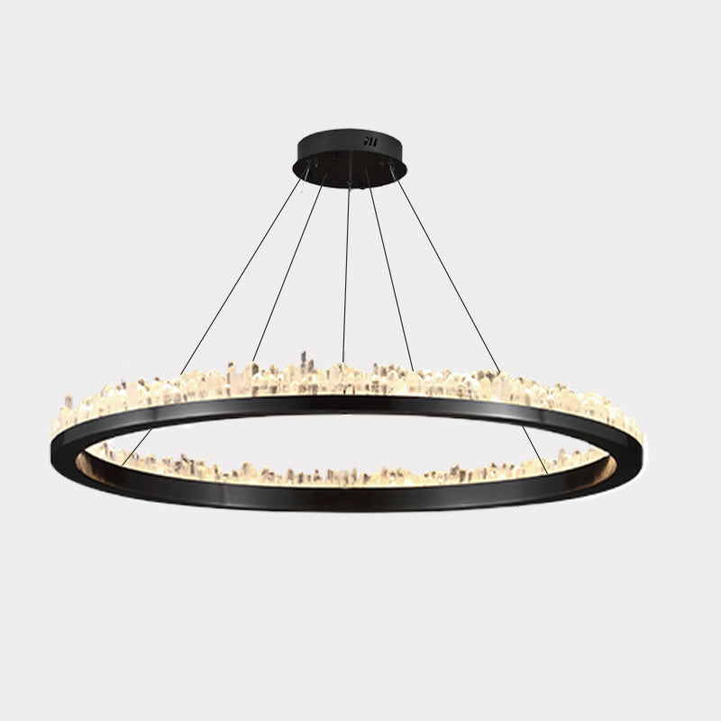 WOMO Rock Crystal Circular Led Chandelier-WM2715