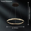 WOMO Rock Crystal Circular Led Chandelier-WM2715 thumbnail