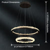 WOMO Rock Crystal Circular Led Chandelier-WM2715 thumbnail
