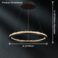 WOMO Rock Crystal Circular Led Chandelier-WM2715