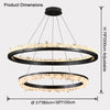WOMO Rock Crystal Circular Led Chandelier-WM2715 thumbnail