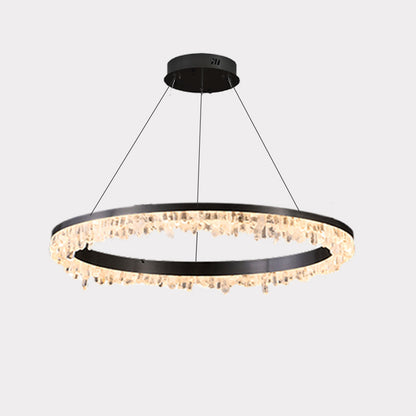 WOMO Rock Crystal Circular Led Chandelier-WM2715