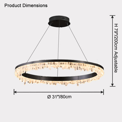 WOMO Rock Crystal Circular Led Chandelier-WM2715