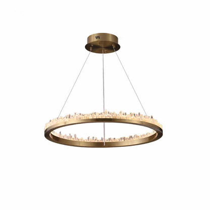 WOMO Rock Crystal Circular Led Chandelier-WM2715