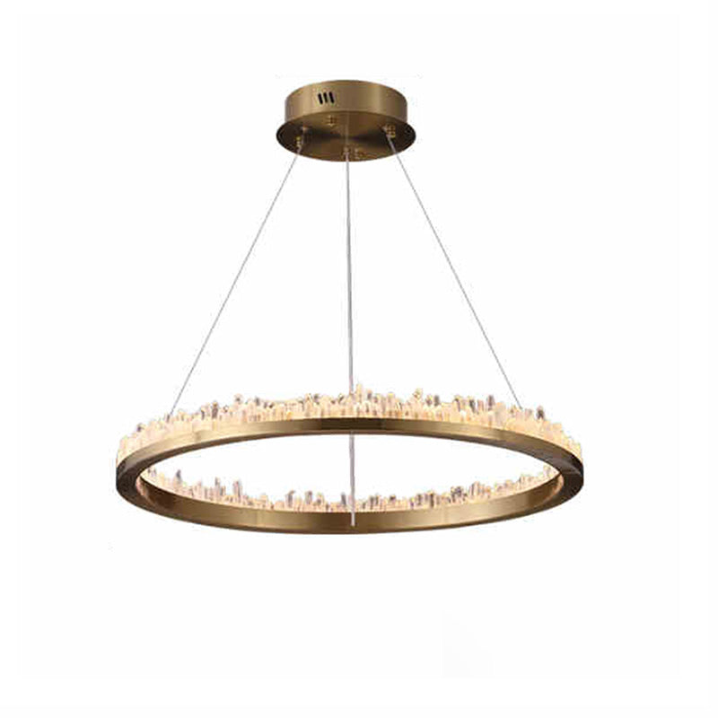 WOMO Rock Crystal Circular Led Chandelier-WM2715