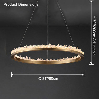 WOMO Rock Crystal Circular Led Chandelier-WM2715