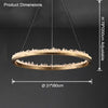 WOMO Rock Crystal Circular Led Chandelier-WM2715 thumbnail