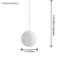 WOMO Rice Paper Globe Pendant Light-WM2722