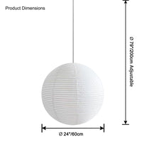 WOMO Rice Paper Globe Pendant Light-WM2722