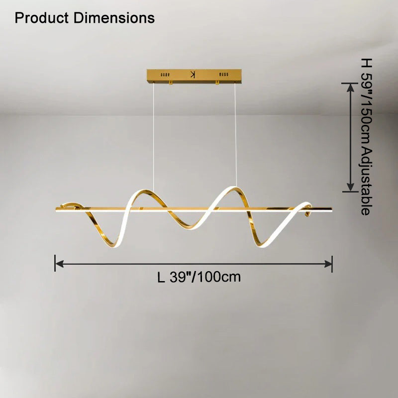 WOMO Spiral Linear Chandelier-WM2723