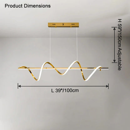 WOMO Spiral Linear Chandelier-WM2723