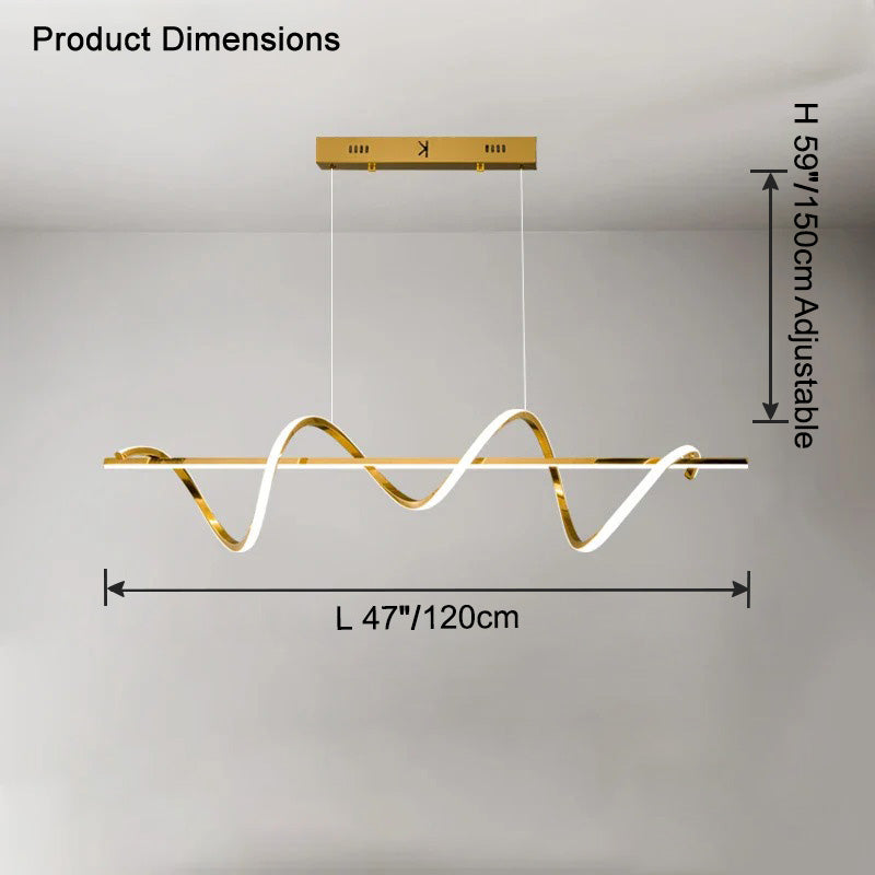 WOMO Spiral Linear Chandelier-WM2723