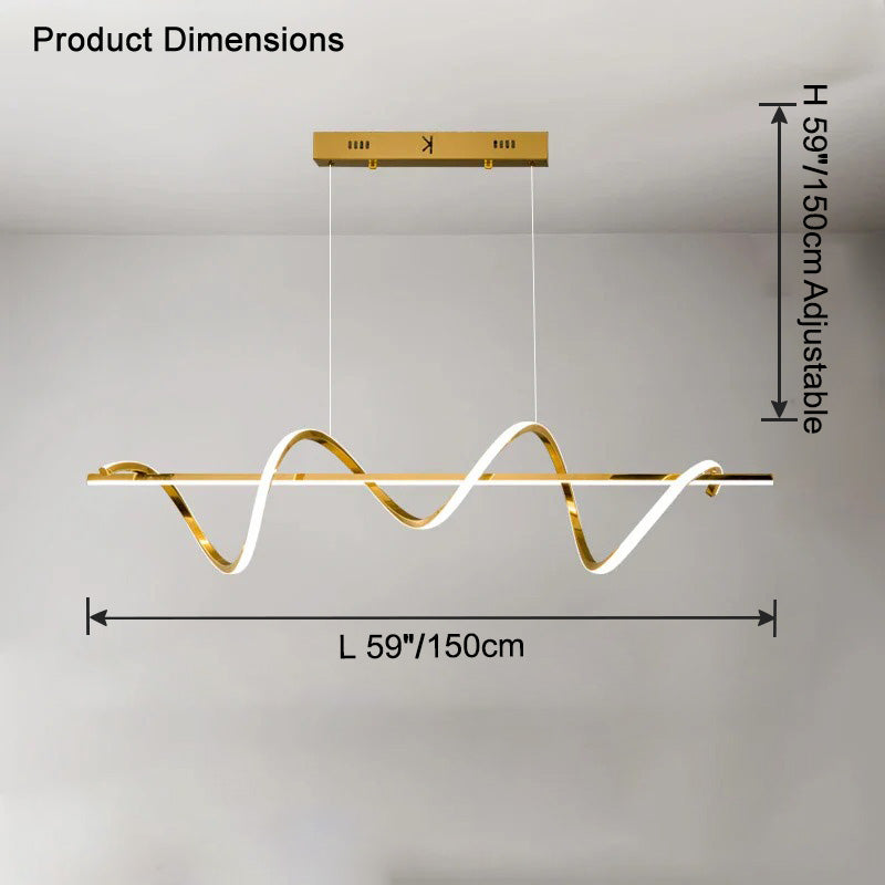 WOMO Spiral Linear Chandelier-WM2723