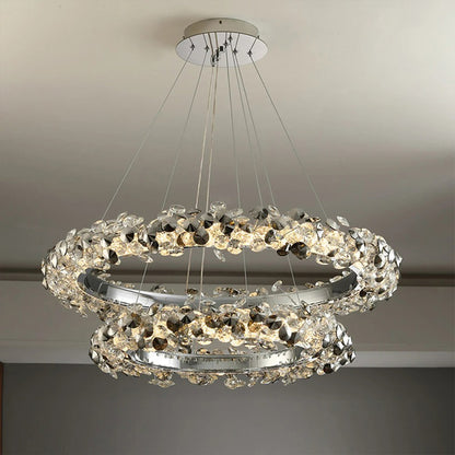 WOMO Tiered Circular Crystal Chandelier-WM2726