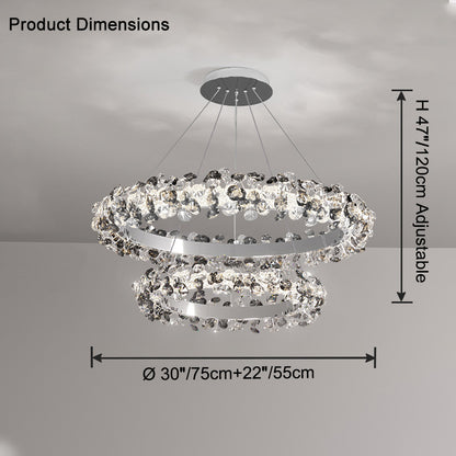 WOMO Tiered Circular Crystal Chandelier-WM2726