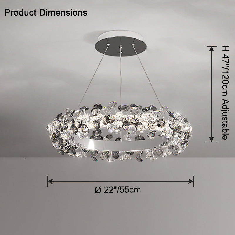 WOMO Tiered Circular Crystal Chandelier-WM2726