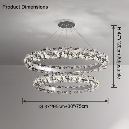 WOMO Tiered Circular Crystal Chandelier-WM2726