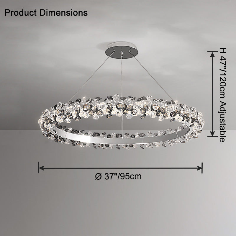 WOMO Tiered Circular Crystal Chandelier-WM2726