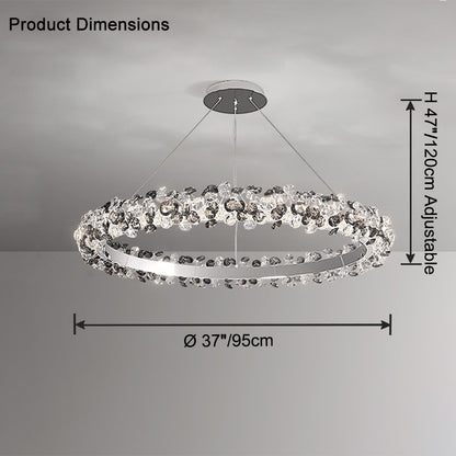 WOMO Tiered Circular Crystal Chandelier-WM2726