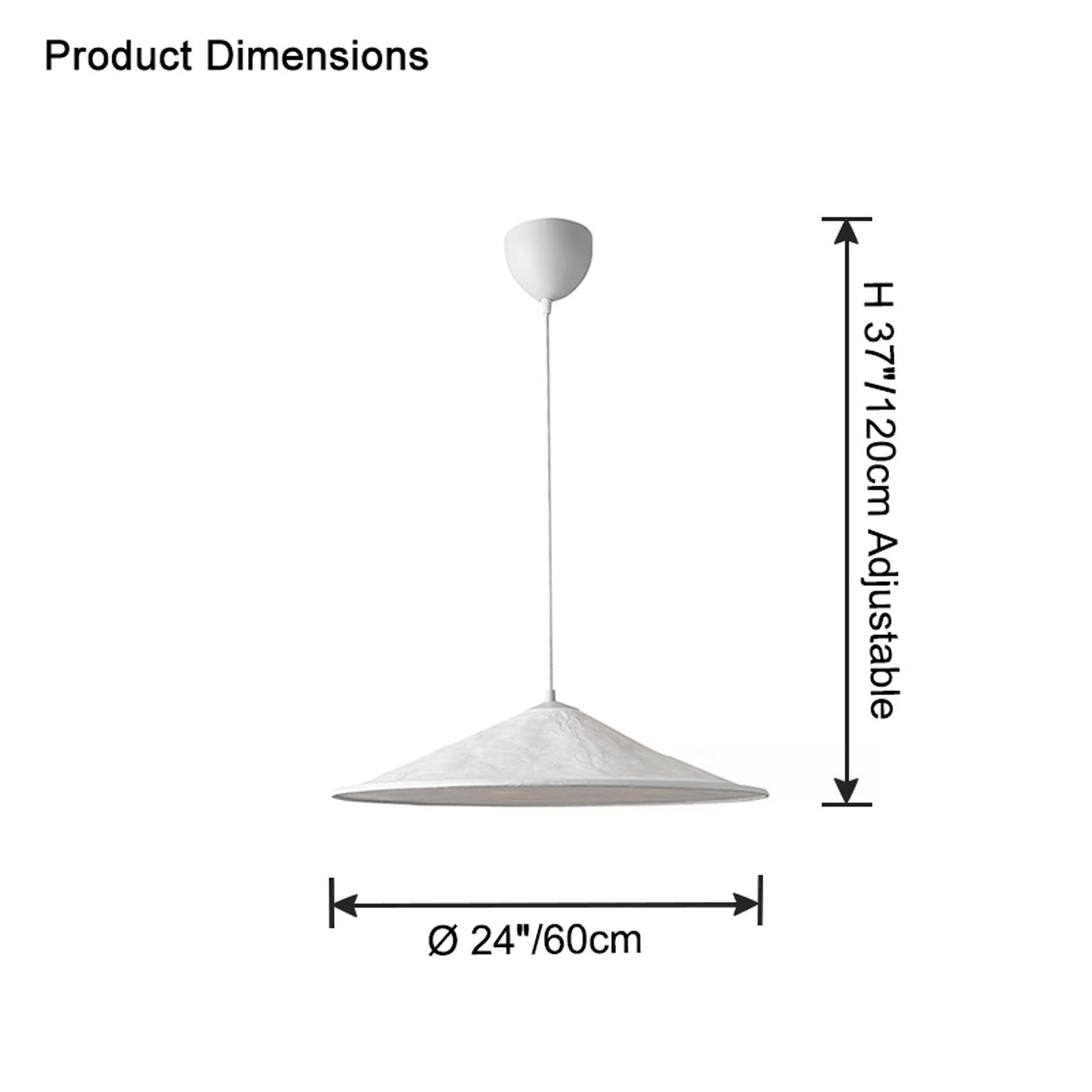 WOMO Fabric Cone Pendant Light-WM2729