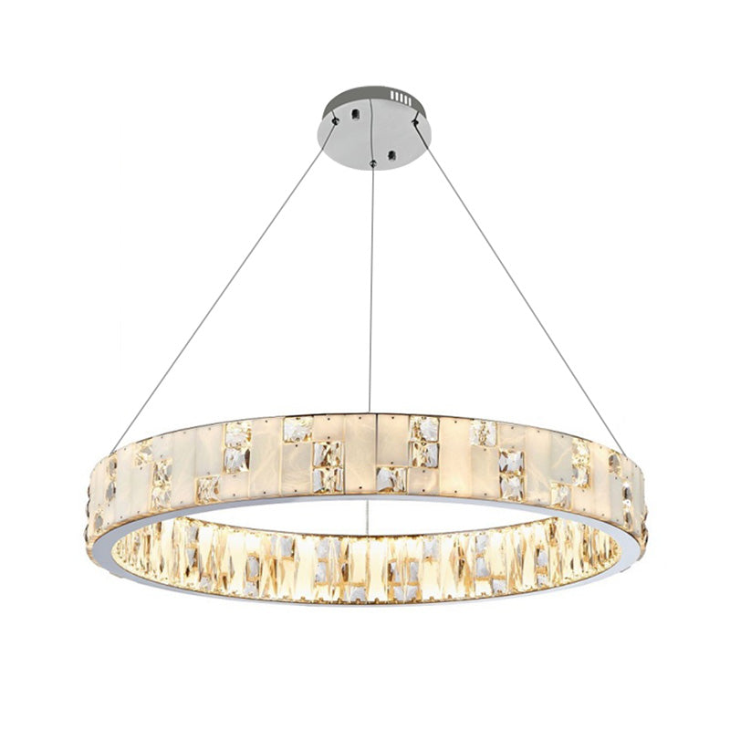 WOMO Round Crystal Alabaster Chandelier-WM2738