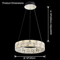 WOMO Round Crystal Alabaster Chandelier-WM2738