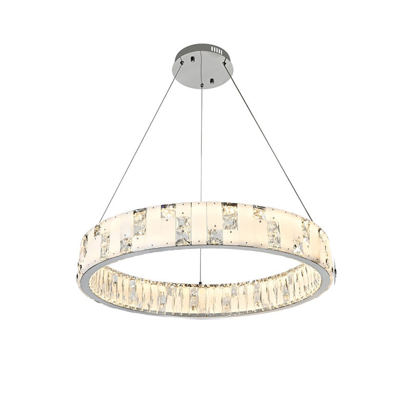 WOMO Round Crystal Alabaster Chandelier-WM2738