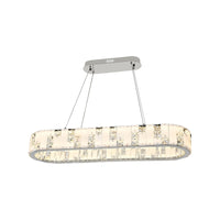 WOMO Oval Crystal Alabaster Chandelier-WM2739