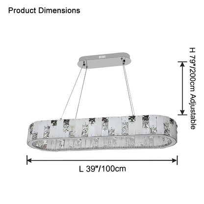 WOMO Oval Crystal Alabaster Chandelier-WM2739