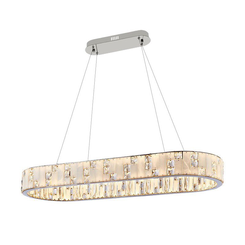 WOMO Oval Crystal Alabaster Chandelier-WM2739