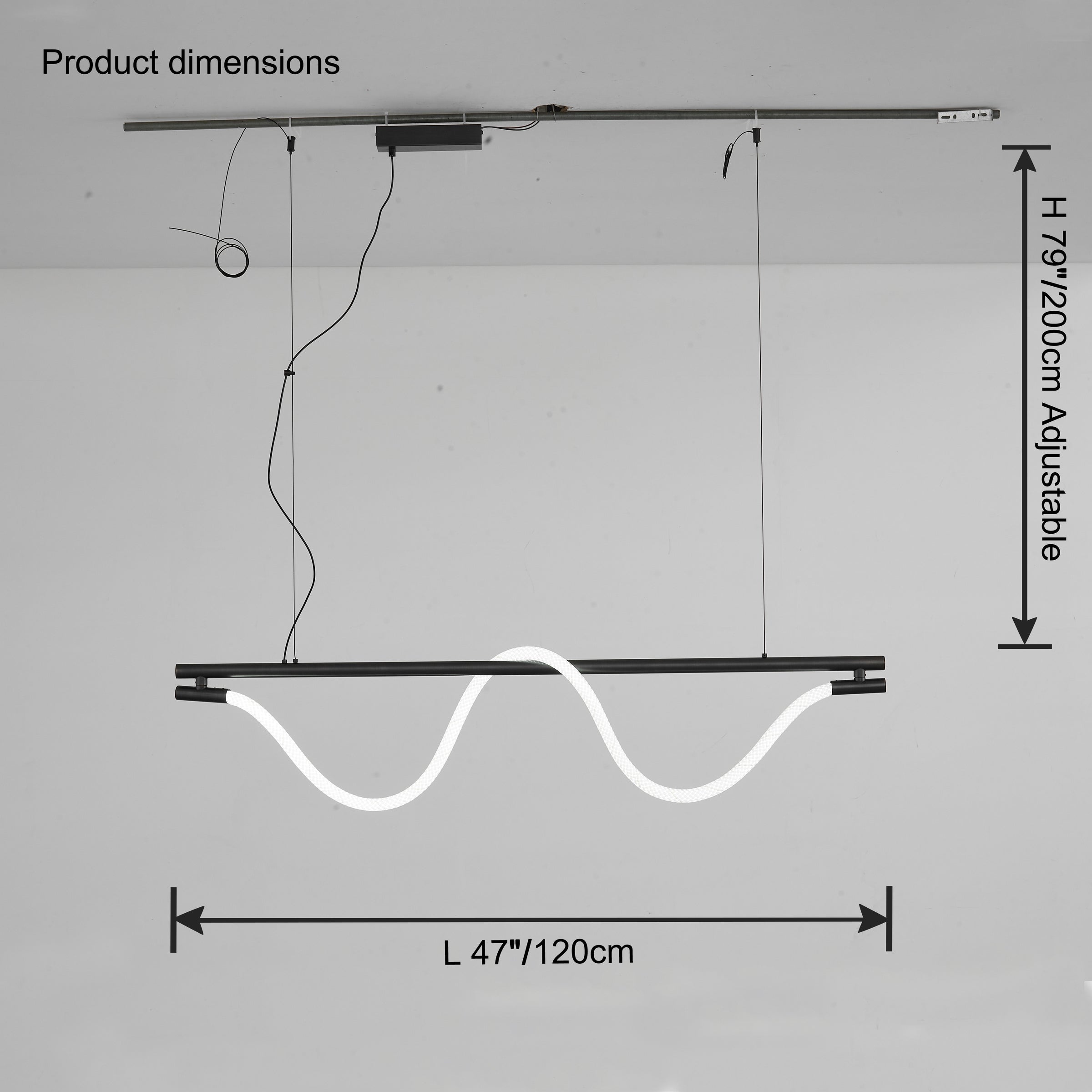 WOMO Rope Led Linear Chandelier-WM2742