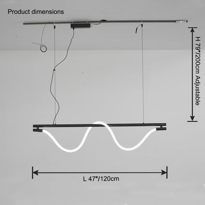 WOMO Rope Led Linear Pendant Light-WM2742