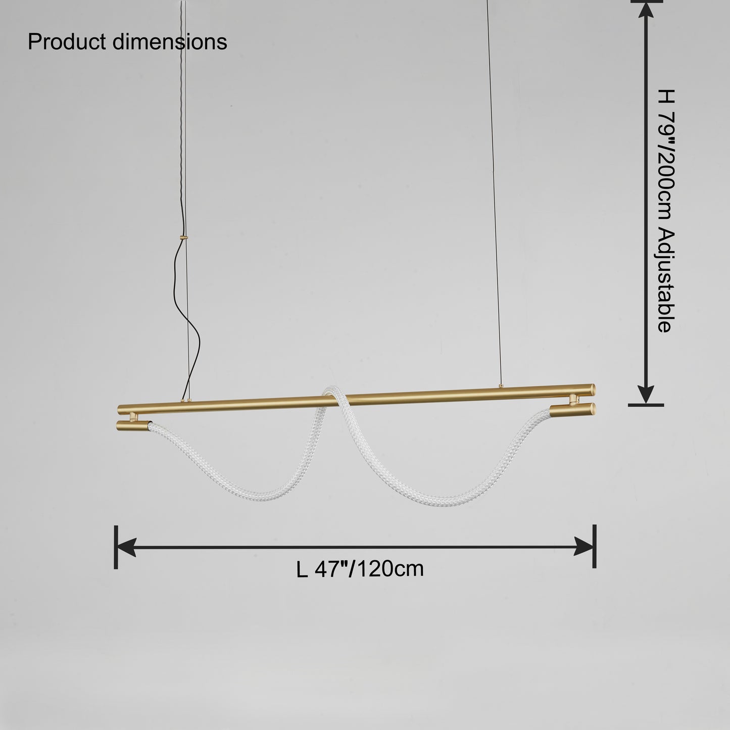 WOMO Rope Led Linear Pendant Light-WM2742