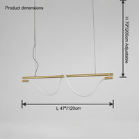 WOMO Rope Led Linear Chandelier-WM2742