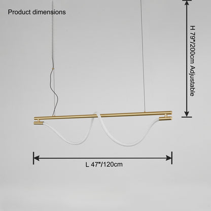 WOMO Rope Led Linear Pendant Light-WM2742