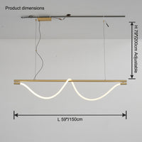 WOMO Rope Led Linear Chandelier-WM2742