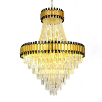 WOMO Tiered Gold Crystal Chandelier-WM2745