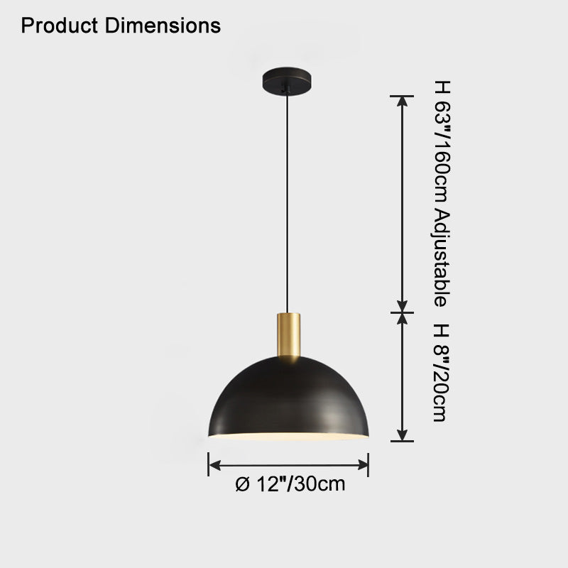 WOMO Dome Brass Pendant Light-WM2746