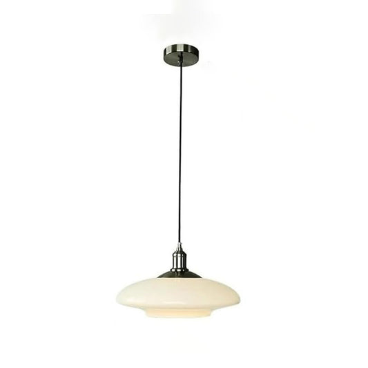 WOMO Milk Glass Flying Saucer Pendant Light-WM2748