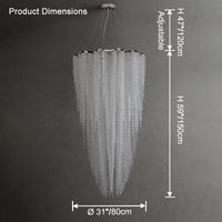 WOMO Cascading Crystal Foyer Chandelier-WM2750