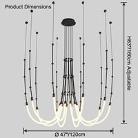WOMO Bamboo Rope LED Chandelier-WM2752