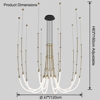 WOMO Bamboo Rope LED Chandelier-WM2752