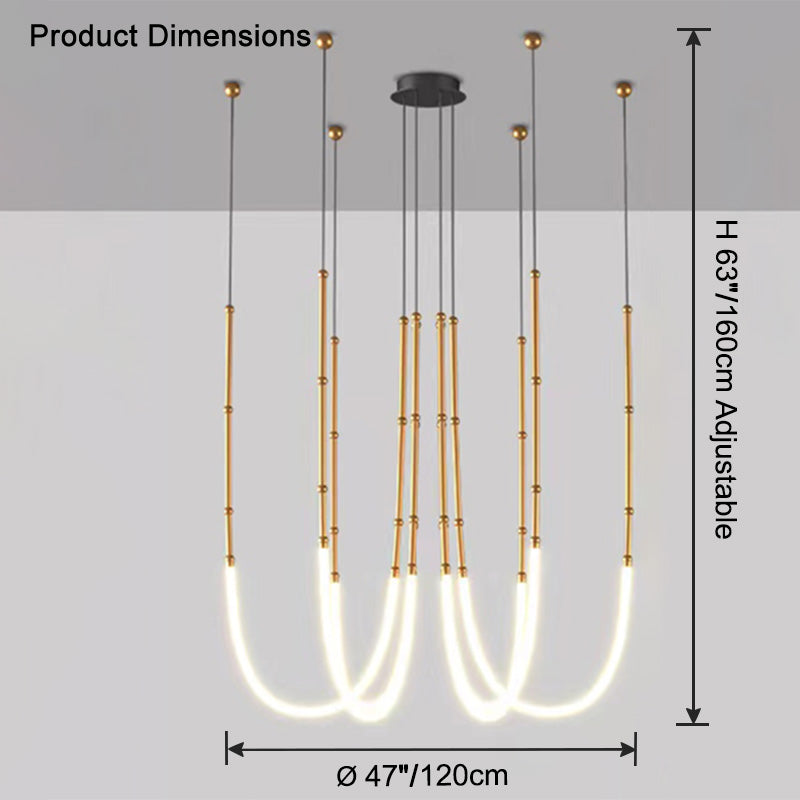 WOMO Bamboo Rope LED Chandelier-WM2752