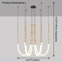 WOMO Bamboo Rope LED Chandelier-WM2752