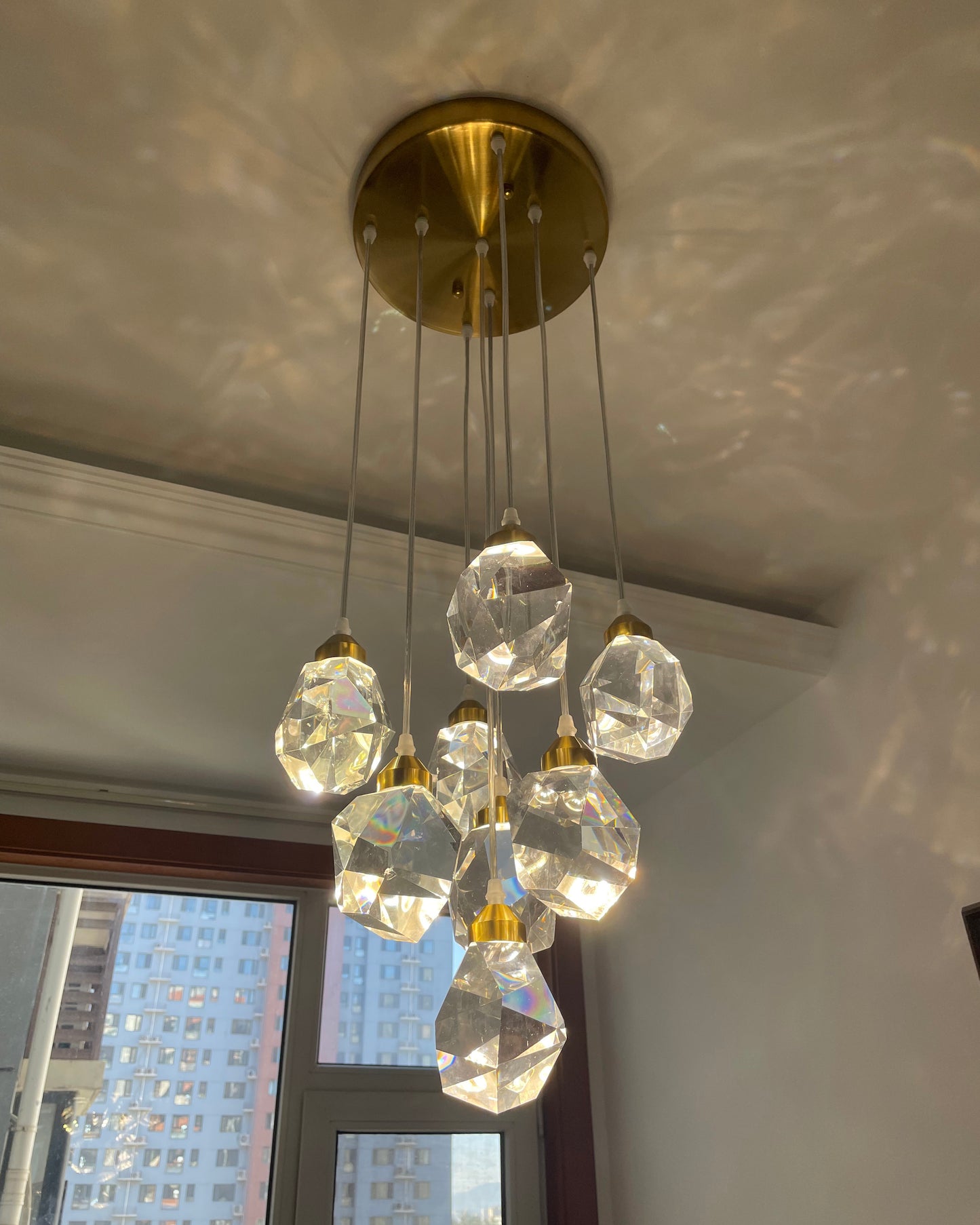 WOMO Rock Crystal Rain Chandelier-WM2189