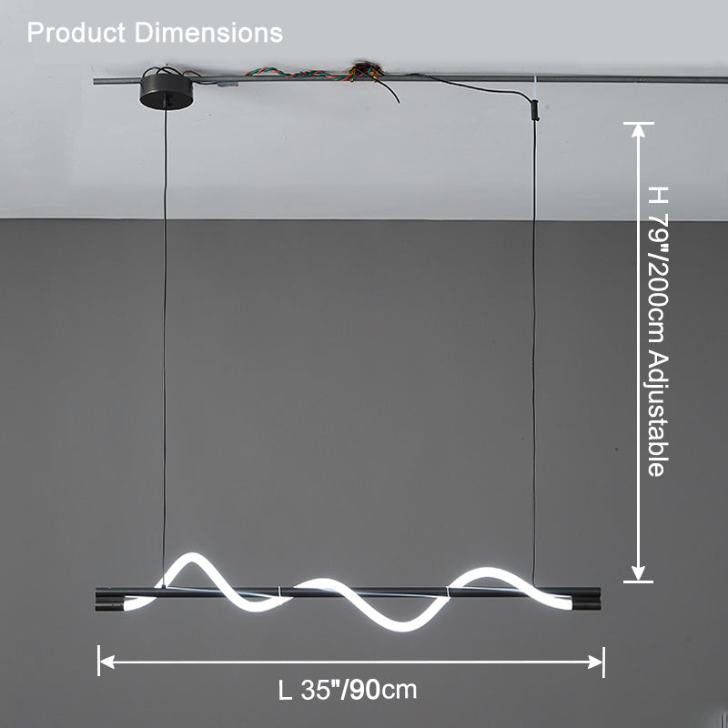 WOMO Rope Led Linear Chandelier-WM2756