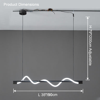 WOMO Rope Led Linear Chandelier-WM2756