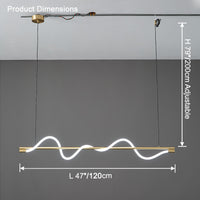 WOMO Rope Led Linear Chandelier-WM2756