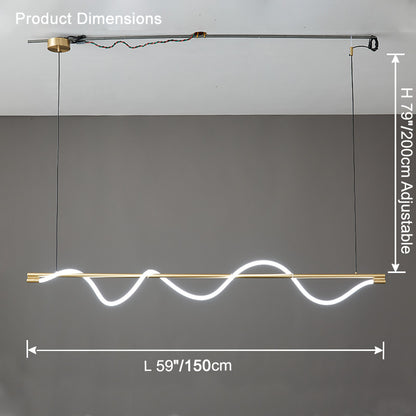 WOMO Rope Led Linear Chandelier-WM2756